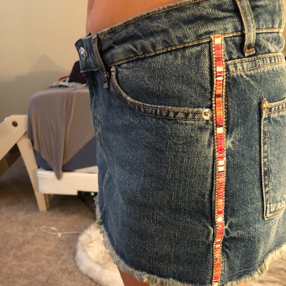 Zara skort with rhinestone embellishment